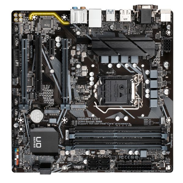 Bekijk afbeelding 2 van Gigabyte 1200 B560M D3H - 2xM.2/DP/HDMI/DVI/VGA/µATX